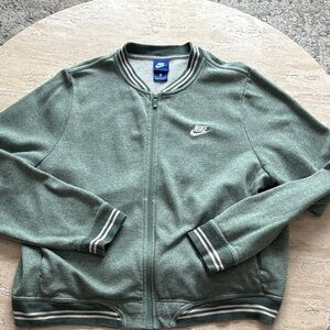 Nike Olive Full-Zip Sweatshirt